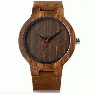 "Jim" Wooden Quartz Watch w Leather